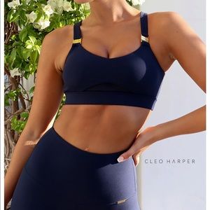 Cleo Harper navy sports bra.